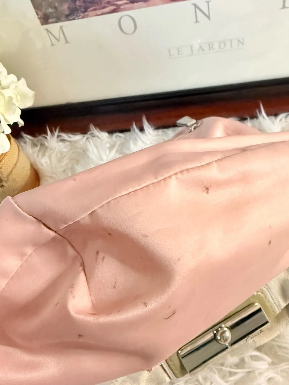 Coach Neutral Signature Canvas Shoulder Bag with Pale Cream Accents